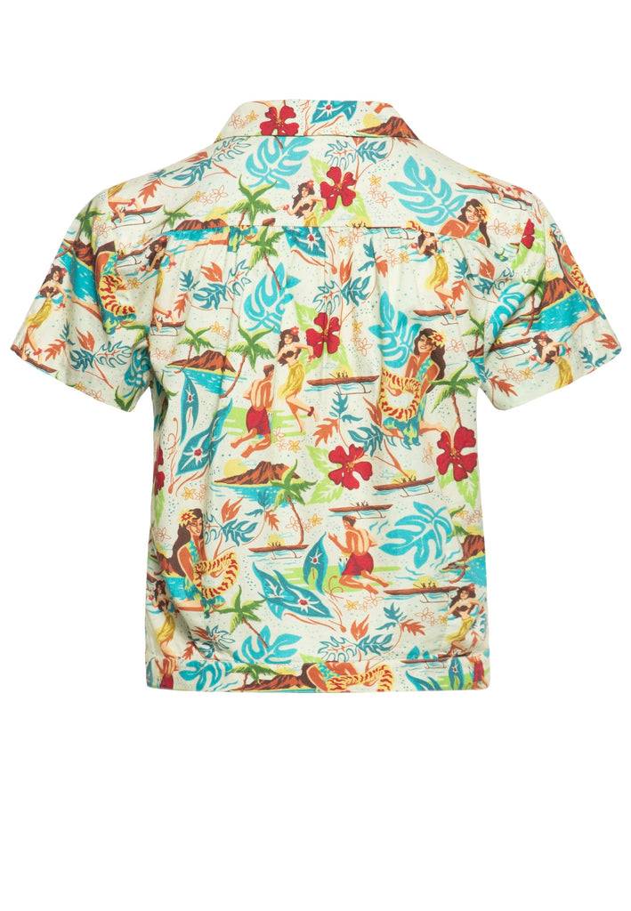 Queen Kerosin Kurzarm Bluse «organic cotton» Günstiger Verkauf