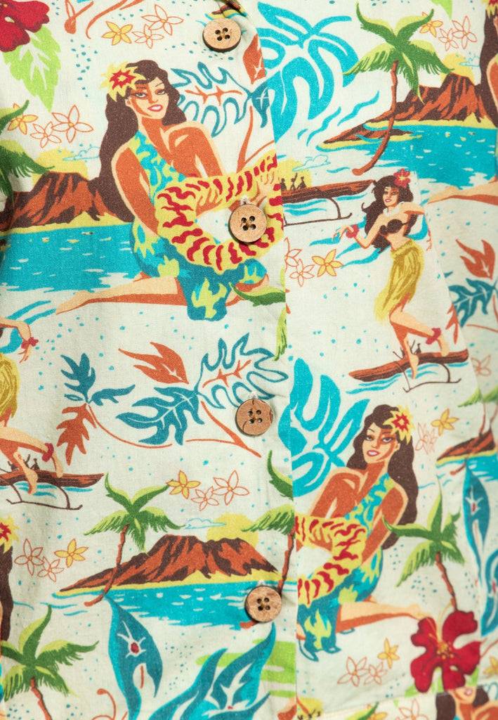 Queen Kerosin Kurzarm Bluse «organic cotton» Günstiger Verkauf