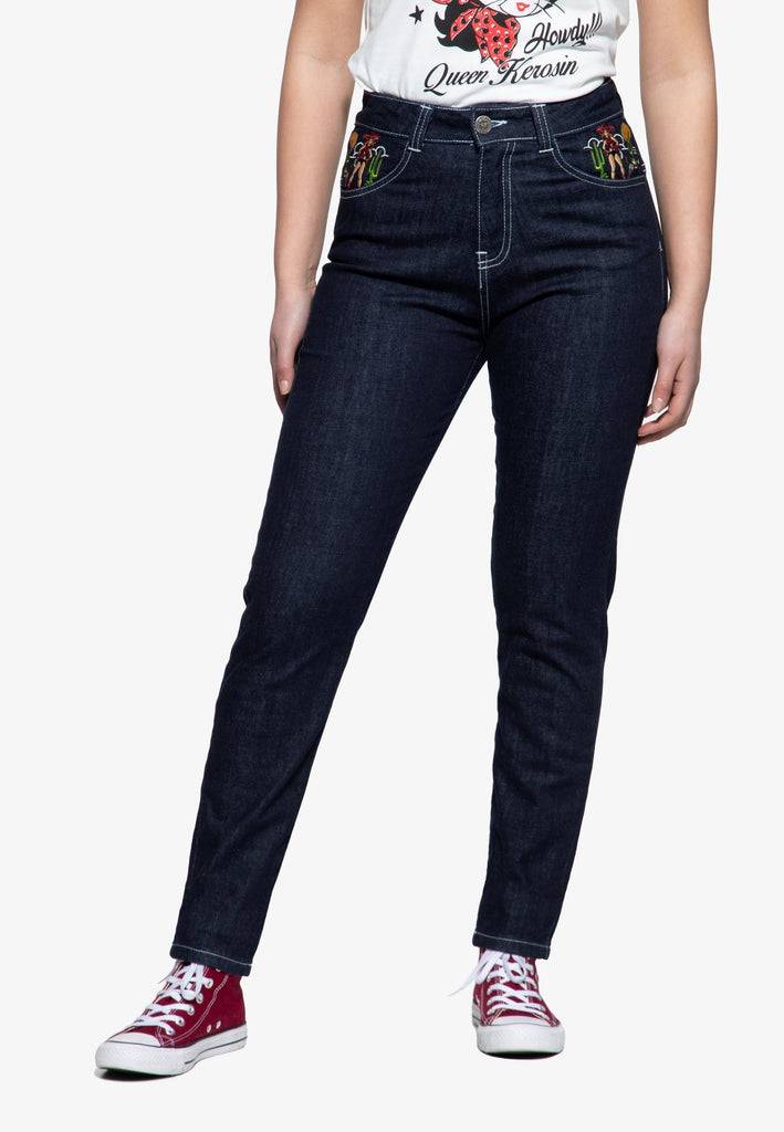 Queen Kerosin High Waist Jeanshose Günstig kaufen