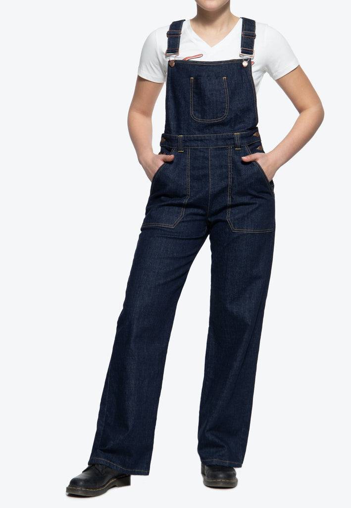 Queen Kerosin Denim Marlene Latzhose Versandkostenfrei