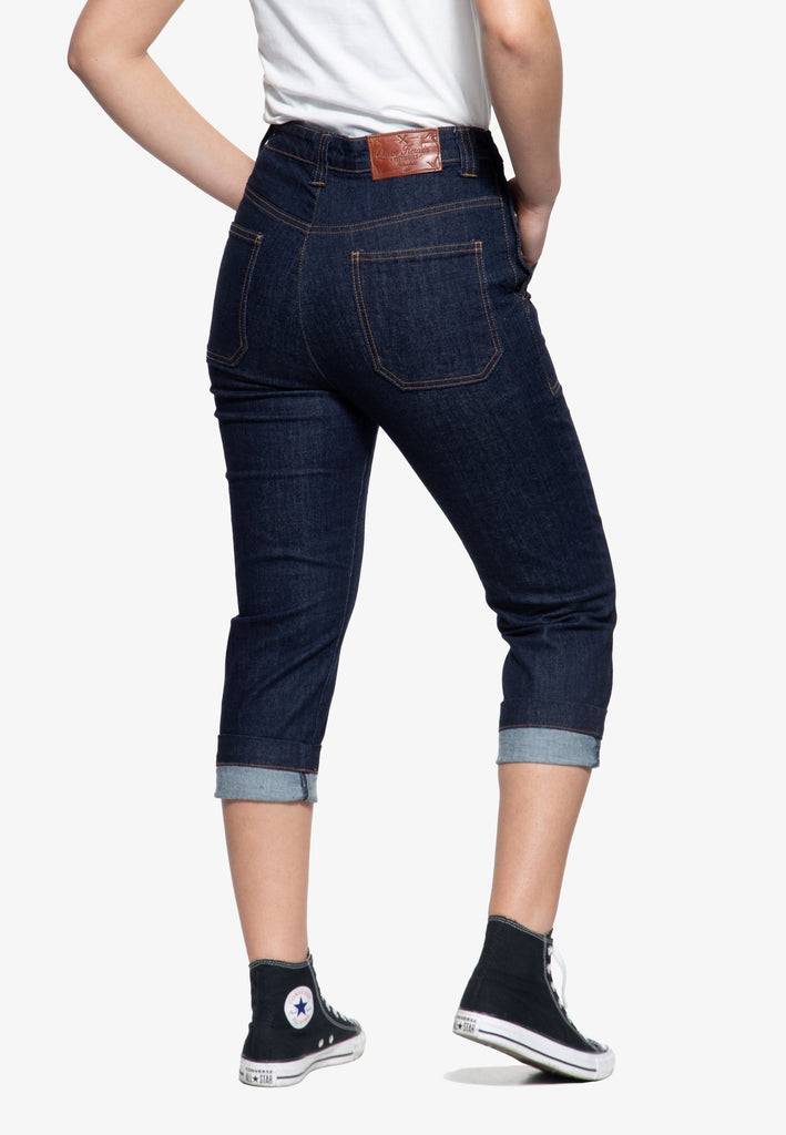 Queen Kerosin High Waist Capri Jeanshose Großer Ausverkauf