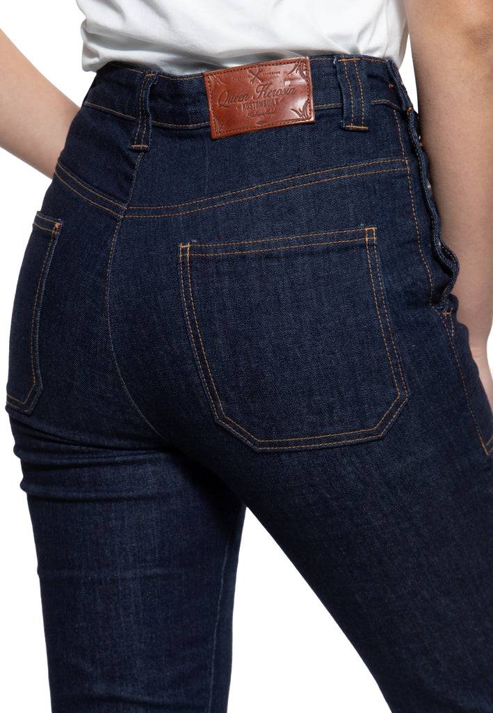 Queen Kerosin High Waist Capri Jeanshose Großer Ausverkauf