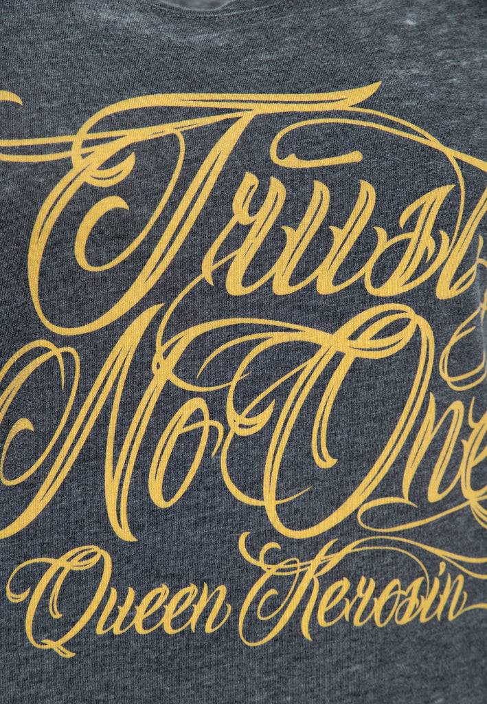 Queen Kerosin T-Shirt Enzyme Wash «Trust No One» Saisonale Angebote