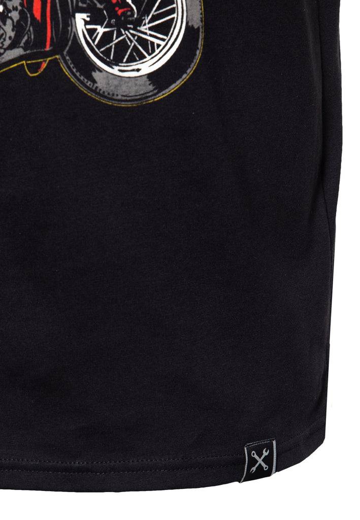 Queen Kerosin T-Shirt mit Print in der Front «Road of Sin» Bis zu 50% Rabatt