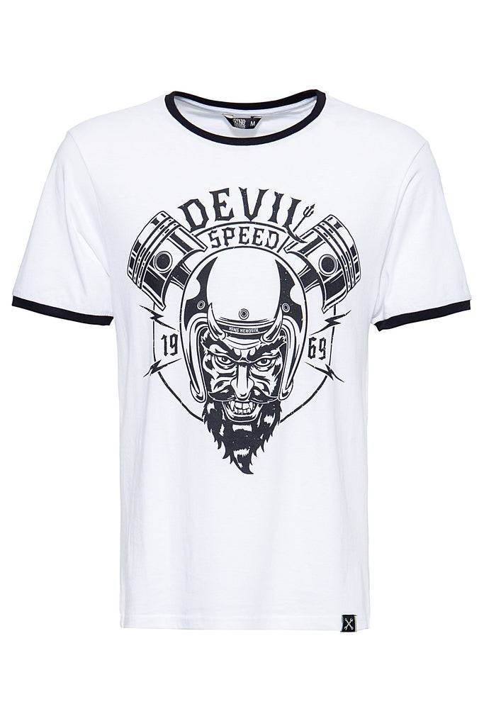 Queen Kerosin Shirt in angesagter Ringer-Optik «Speed Devil» Nur noch ein Tag übrig