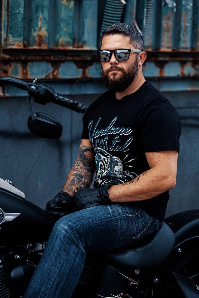 Queen Kerosin T-Shirt mit Retro Druck «Hardcore Metal» Riesige Rabatte