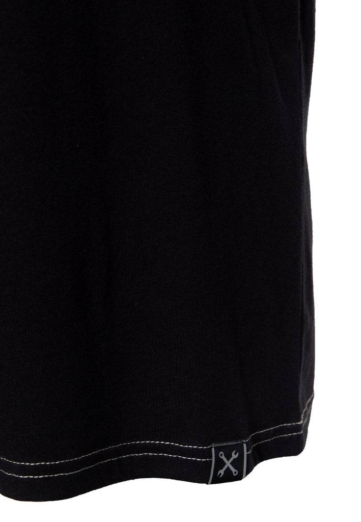 Queen Kerosin T-Shirt mit Print und farbigen Absteppungen «Chopper Sh*t» Black Friday Preise