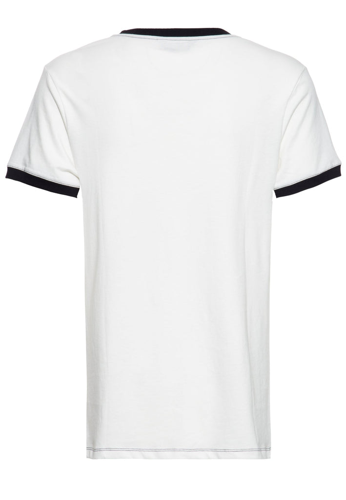Queen Kerosin Kontrast T-Shirt «California Bitchin» Rabatte dieses Monats