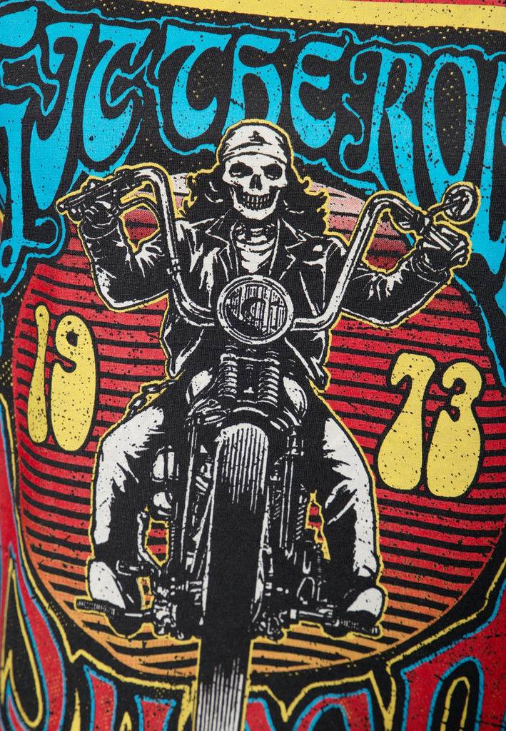 Queen Kerosin Acid Wash T-Shirt «Hit the Road Queen» Kostenloser Versand