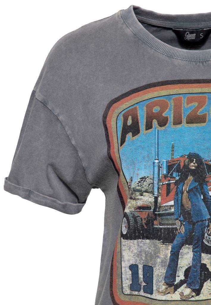 Queen Kerosin Acidwash T-Shirt «Arizona Queen» Limitierter Zeitrabatt