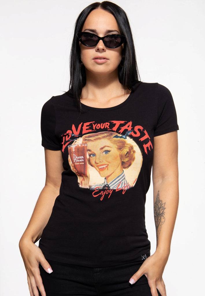 Queen Kerosin Slim Fit T-Shirt «Blood» Versandkostenfrei