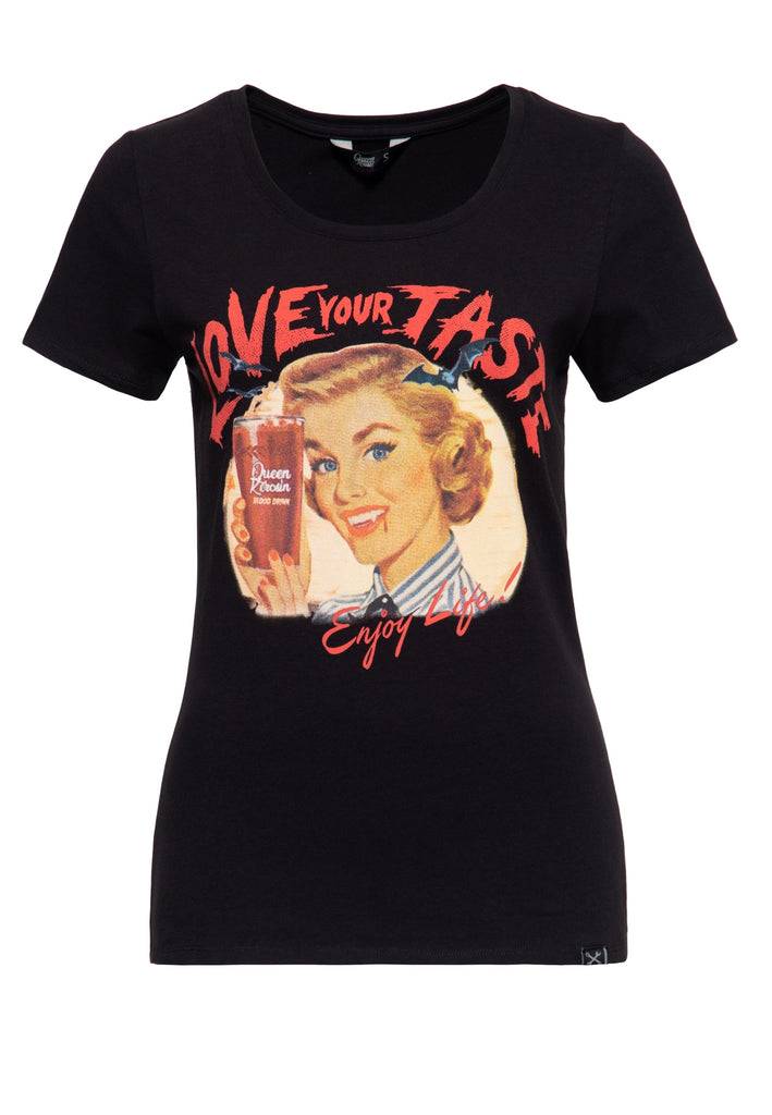 Queen Kerosin Slim Fit T-Shirt «Blood» Versandkostenfrei