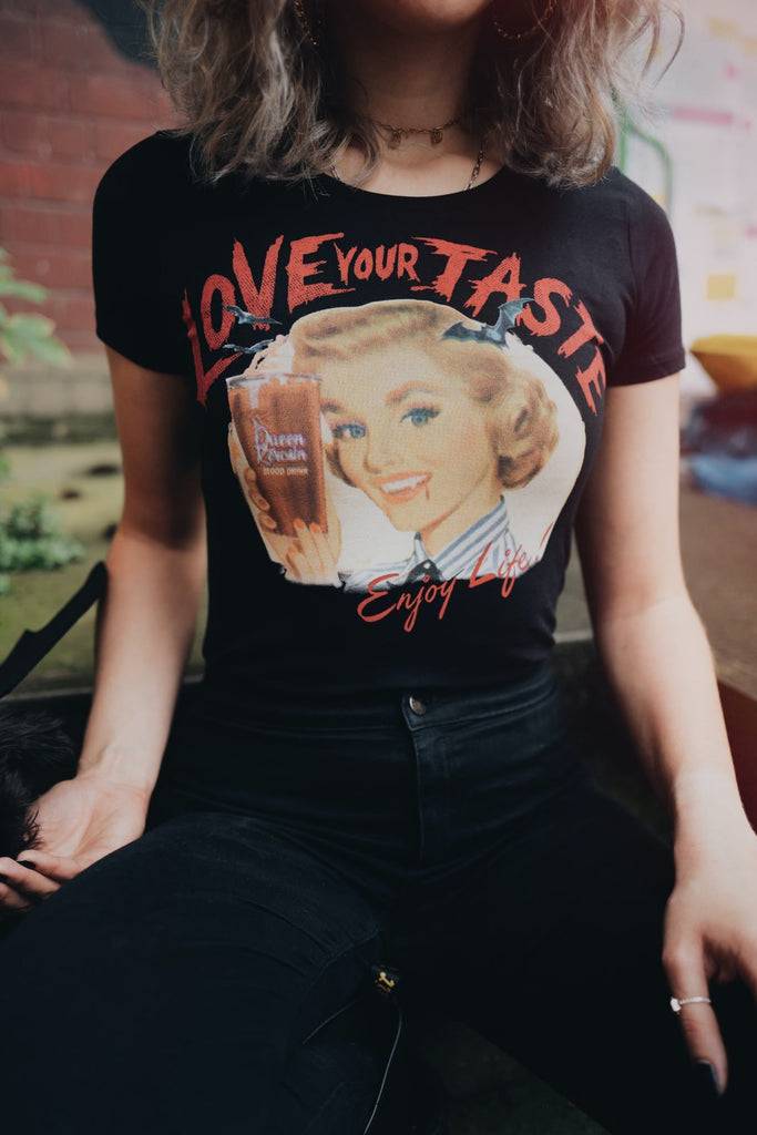 Queen Kerosin Slim Fit T-Shirt «Blood» Versandkostenfrei