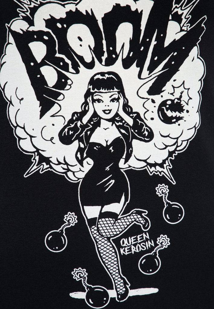 Queen Kerosin Printshirt mit V-Ausschnitt «Boom» Vatertagsangebot