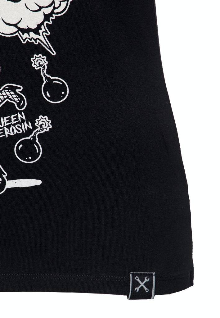 Queen Kerosin Printshirt mit V-Ausschnitt «Boom» Vatertagsangebot