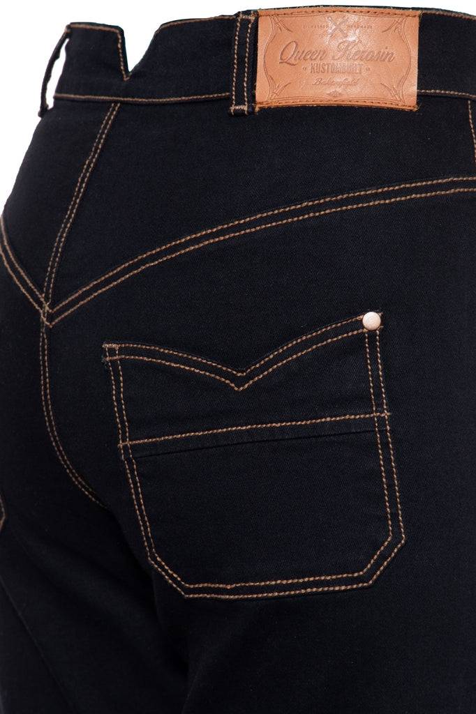 Queen Kerosin Vintage High Waist Jeans mit geradem Bein «Melly» Online Outlet