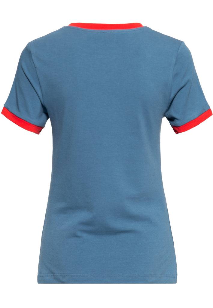 Queen Kerosin Vintage Contrast T-Shirt «Queen of the Road» Zeitlich begrenztes Angebot
