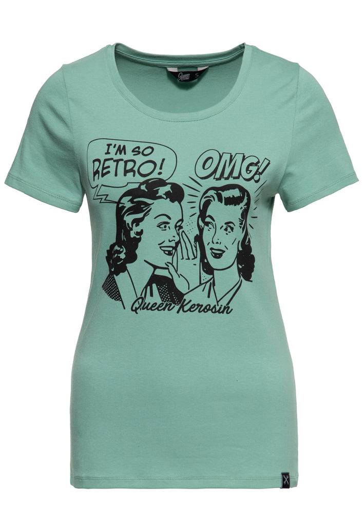 Queen Kerosin Print T-Shirt «I am so Retro» Bestseller