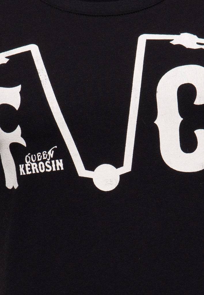Queen Kerosin Print T-Shirt «Fuck Everyone» Räumungsverkauf