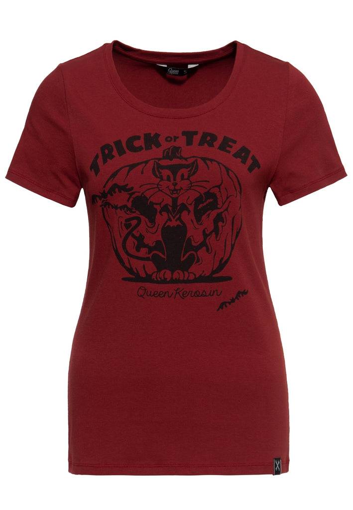 Queen Kerosin Print T-Shirt «Trick or Treat» Sonderangebote