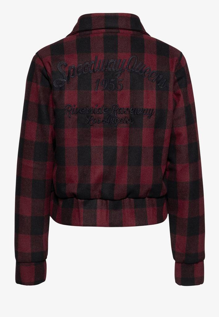 Queen Kerosin Wolljacke mit Karo-Muster Wochenangebot