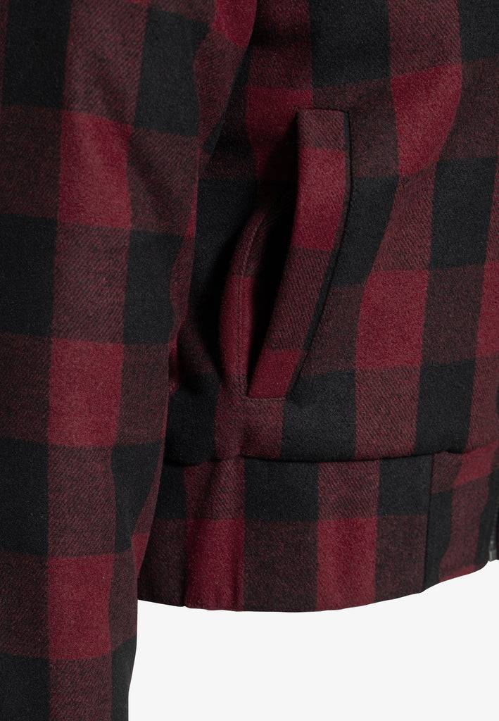 Queen Kerosin Wolljacke mit Karo-Muster Wochenangebot