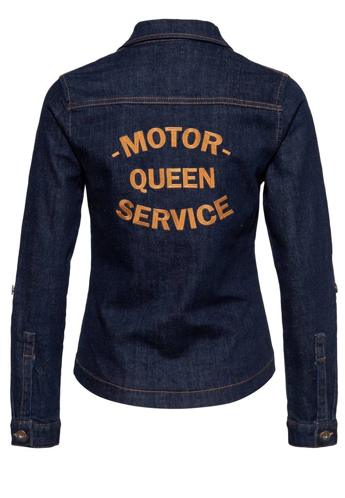 Queen Kerosin Denim Hemdbluse «Motor Queen Service» Nur für heute