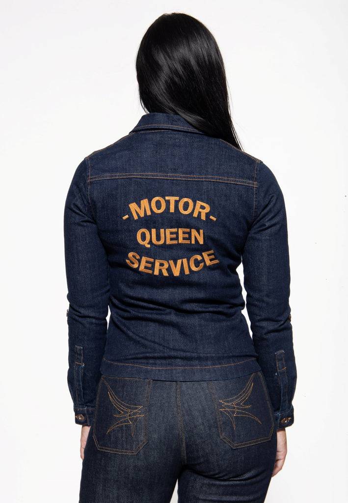 Queen Kerosin Denim Hemdbluse «Motor Queen Service» Nur für heute