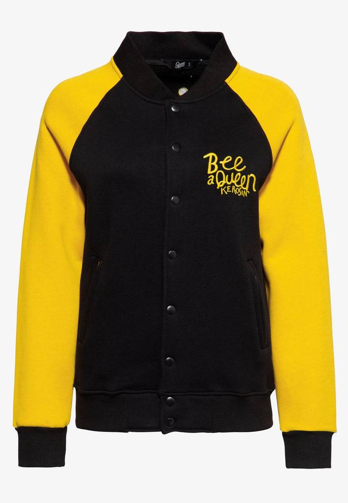 Queen Kerosin College Sweatjacke «Bee Queen» Sonderangebot der Fabrik
