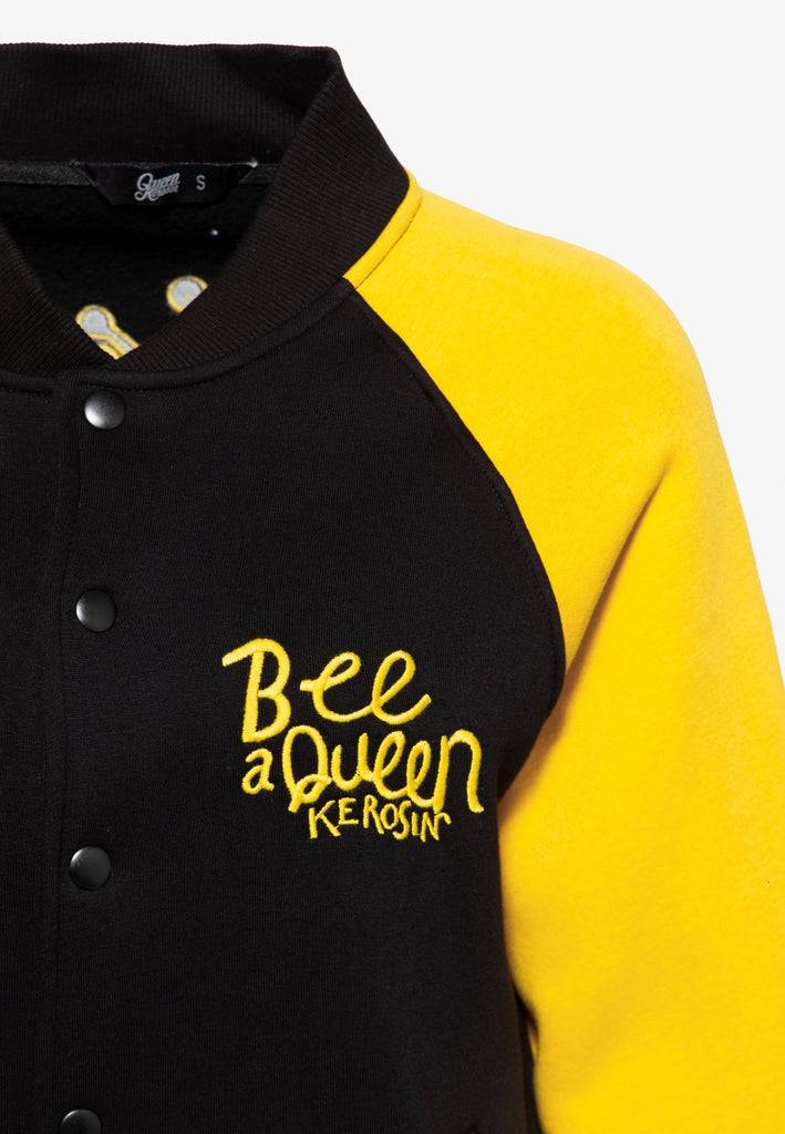 Queen Kerosin College Sweatjacke «Bee Queen» Sonderangebot der Fabrik