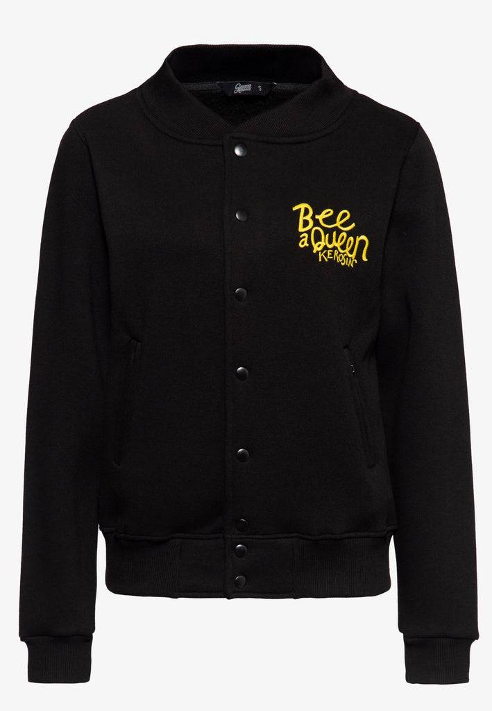 Queen Kerosin College Sweatjacke «Bee Queen» Vierteljährliche Förderung