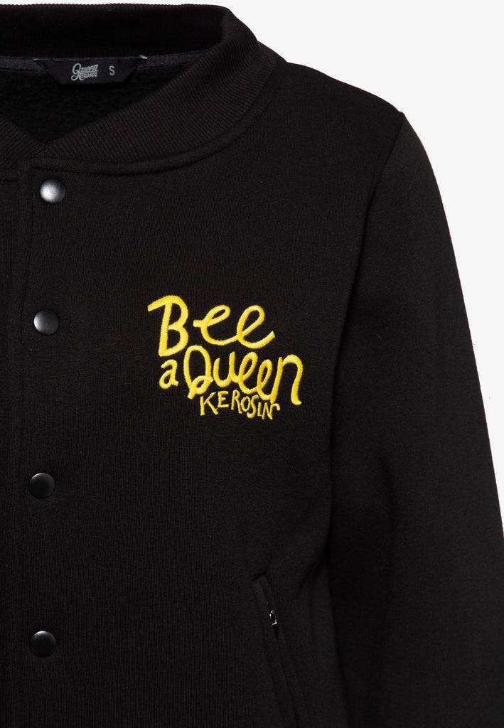 Queen Kerosin College Sweatjacke «Bee Queen» Vierteljährliche Förderung