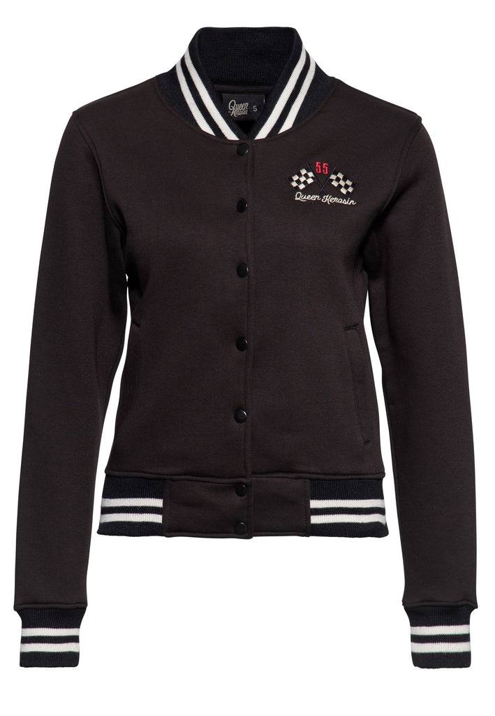 Queen Kerosin College Sweatjacke «Motor Service Queen» 50% Rabatt mit kostenlosem Versand