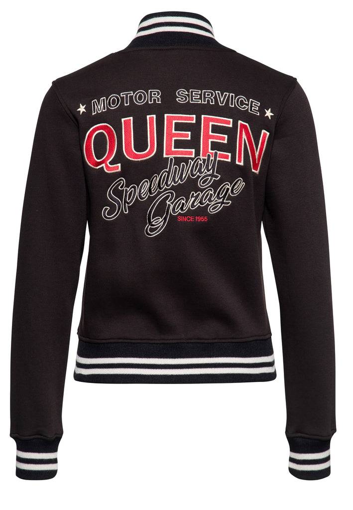 Queen Kerosin College Sweatjacke «Motor Service Queen» 50% Rabatt mit kostenlosem Versand