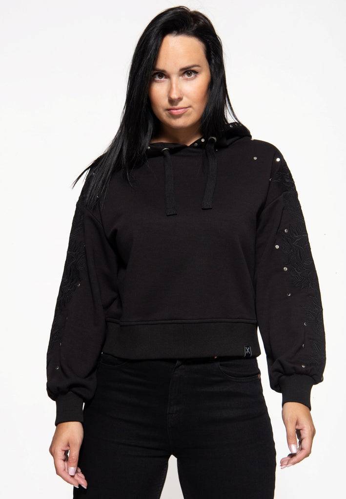 Queen Kerosin Hoodie «Rose Face» Begrenzt auf 3 Tage