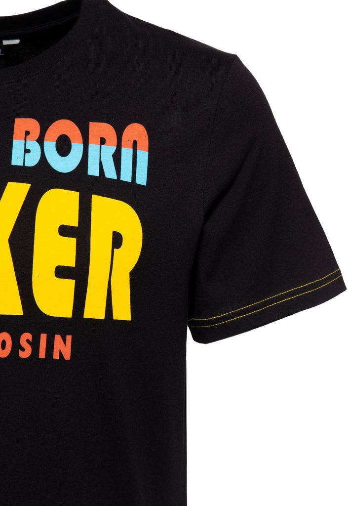 Queen Kerosin Classic Print T-Shirt «Badass» Blitzverkäufe