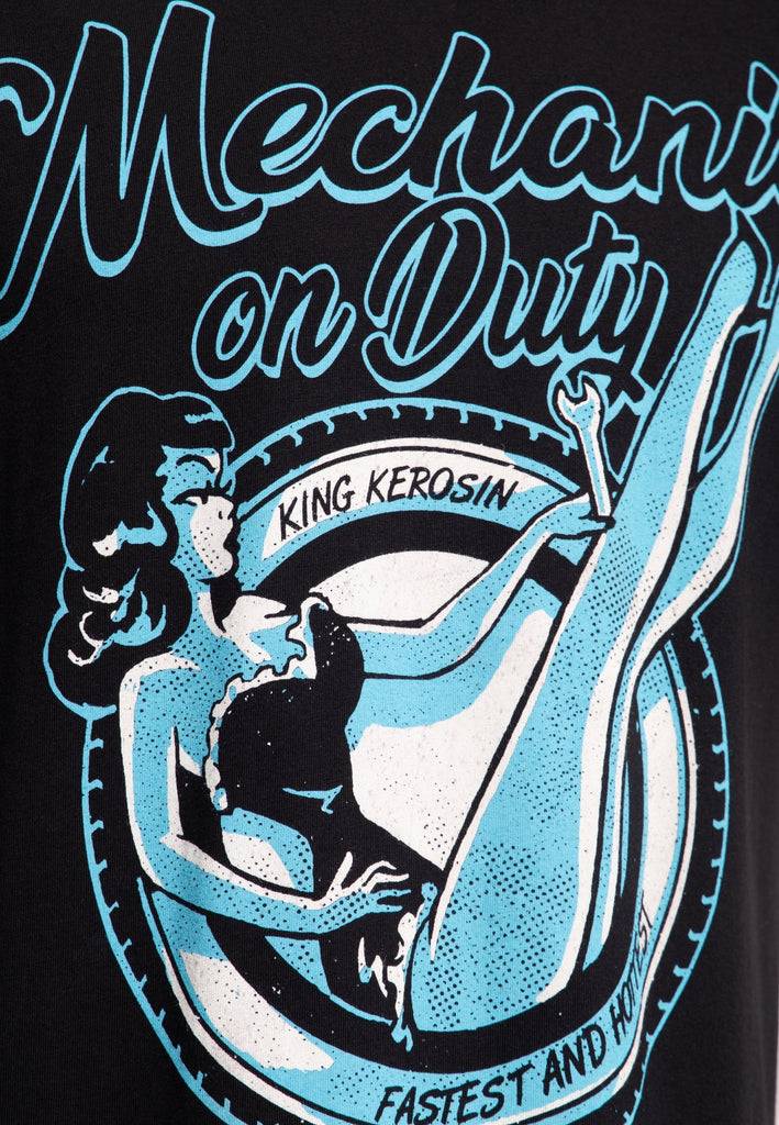 Queen Kerosin Classic T-Shirt «Mechanic on Duty» Fabrik Onlineshop