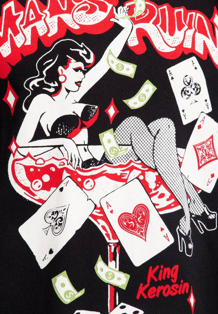 Queen Kerosin Classic T-Shirt «Mans Ruin» Fabrikpreis
