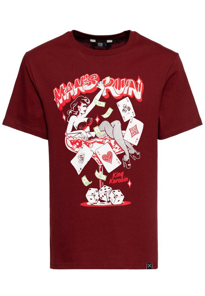Queen Kerosin Classic T-Shirt «Mans Ruin» Fabrikpreis