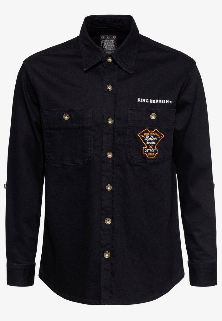 Queen Kerosin Workwear Hemd «Motor Service Speedshop» Großer Ausverkauf