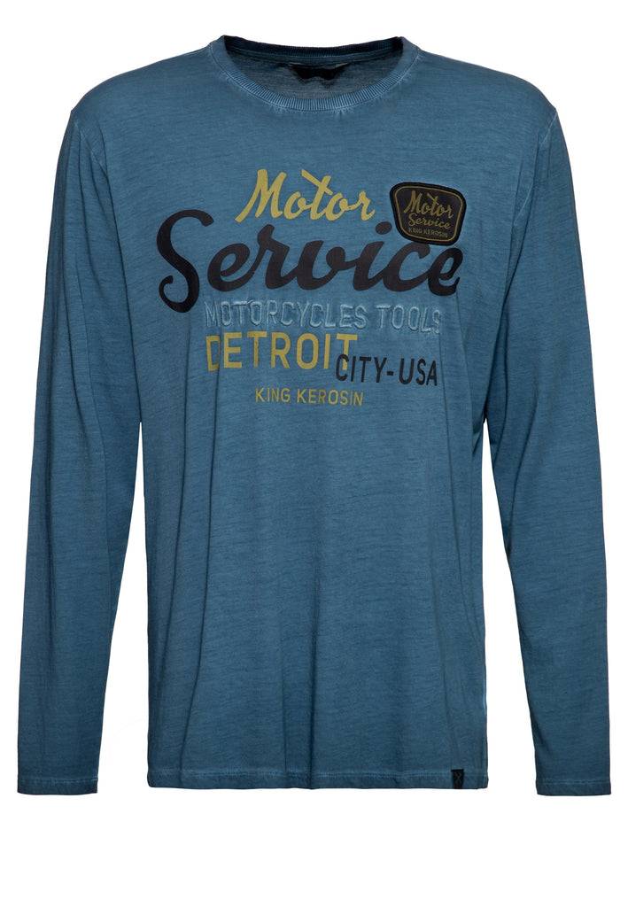 Queen Kerosin Inside Oilwashed Longsleeve «Detroit Motor Service» Exklusivangebot