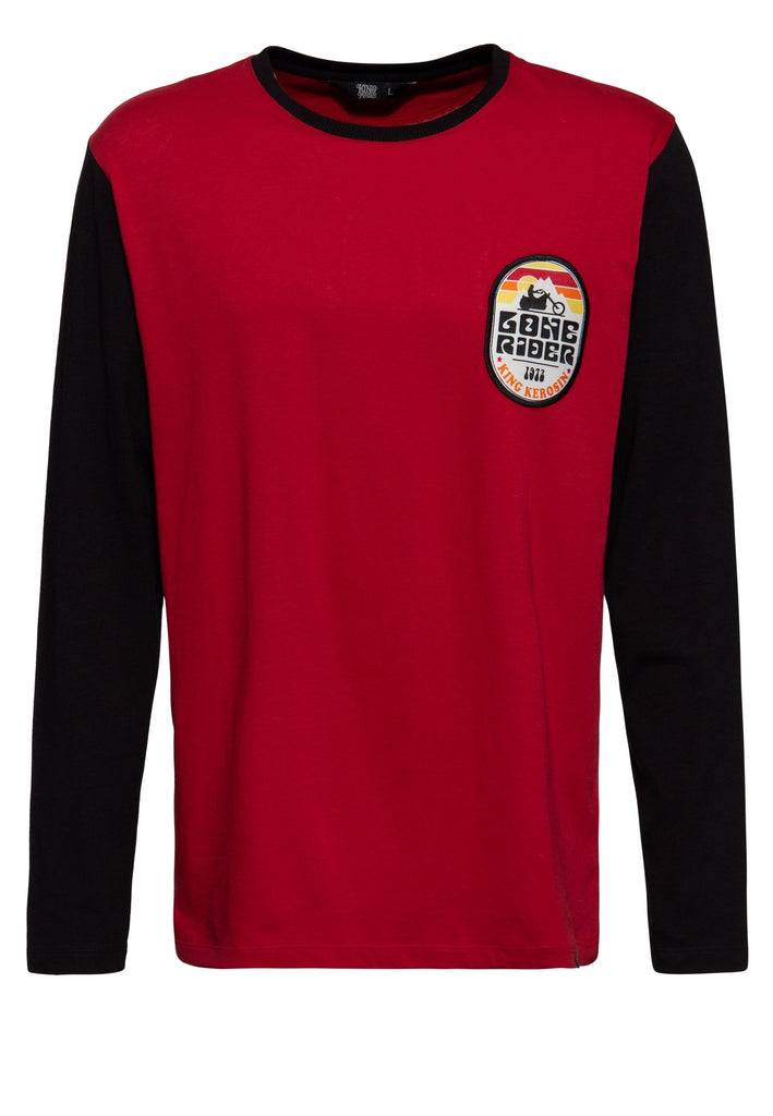 Queen Kerosin Interlock Longsleeve «Lone Rider» Preisnachlass