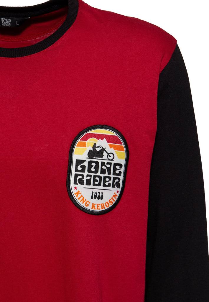Queen Kerosin Interlock Longsleeve «Lone Rider» Preisnachlass
