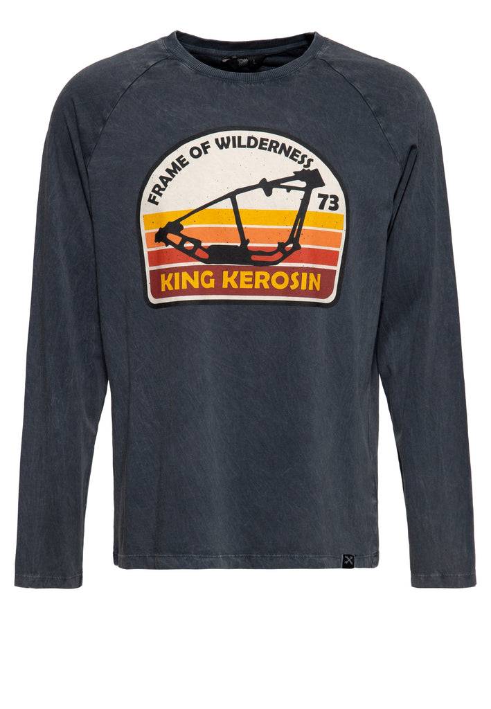 Queen Kerosin Acid wash Longsleeve «Frame of Wilderness» Saisonschlussverkauf