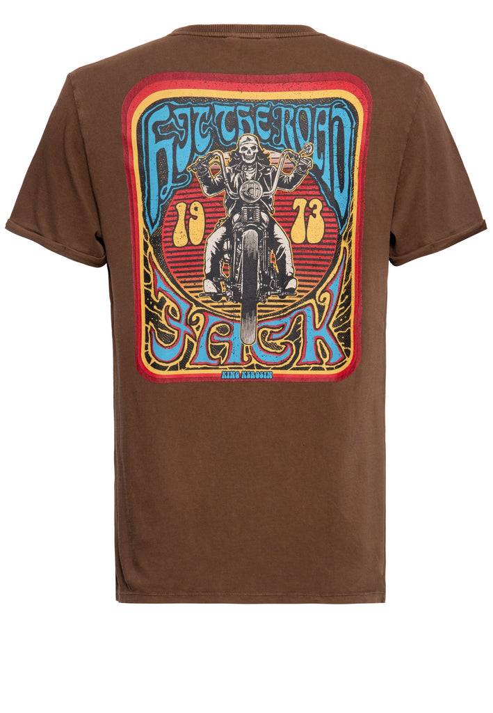 Queen Kerosin Acidwash T-Shirt «Hit the Road Jack» Black Friday