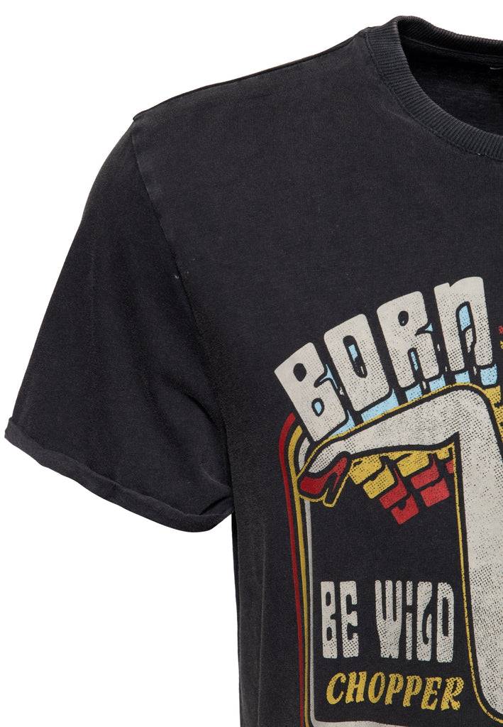 Queen Kerosin Acidwash T-Shirt «Born to fuck» Cyber Monday