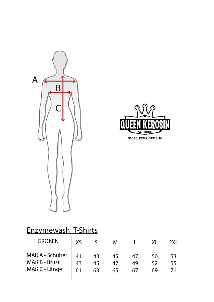 Queen Kerosin T-Shirt Enzyme Wash «Hit The Road Wheel» Jubiläumsangebot