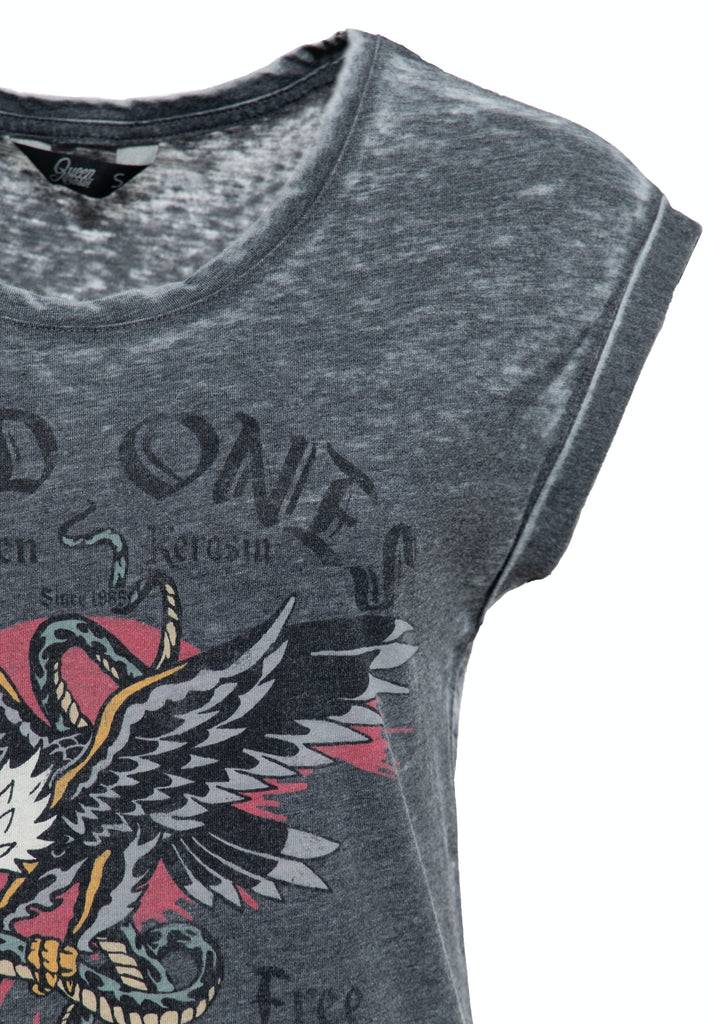 Queen Kerosin T-Shirt Enzyme Wash «Wild Ones» Lagerräumung