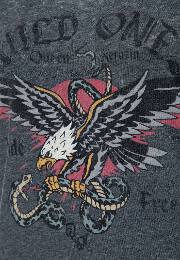 Queen Kerosin T-Shirt Enzyme Wash «Wild Ones» Lagerräumung