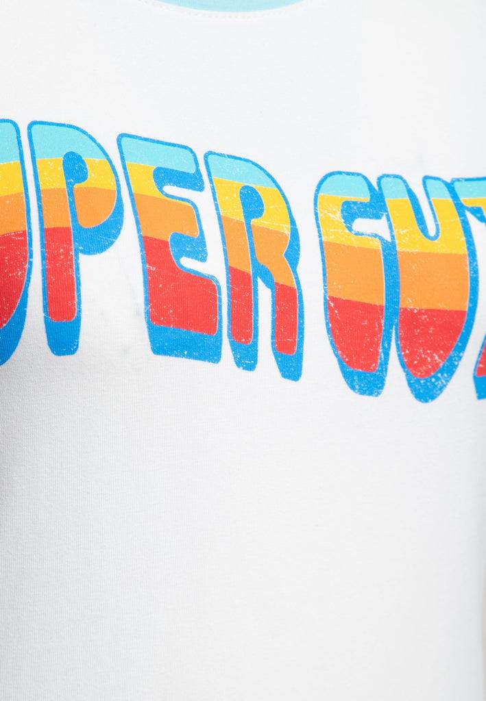 Queen Kerosin Vintage Ringer T-Shirt «Super Cutie» Heißer Verkauf